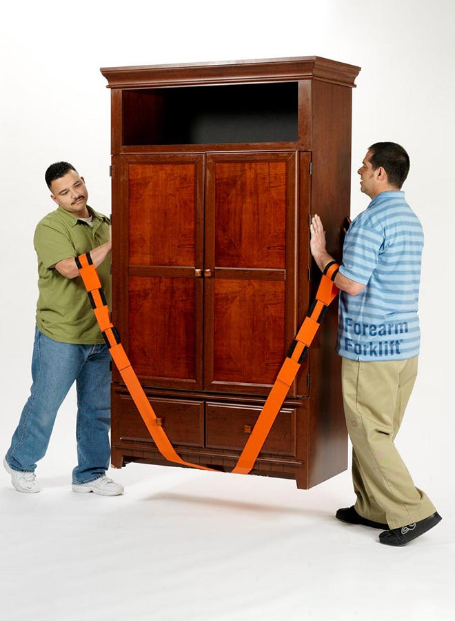 طقم أحزمة لحمل الأثاث من قطعتين برتقالي/أسود 9.54x3بوصة  - Image 2