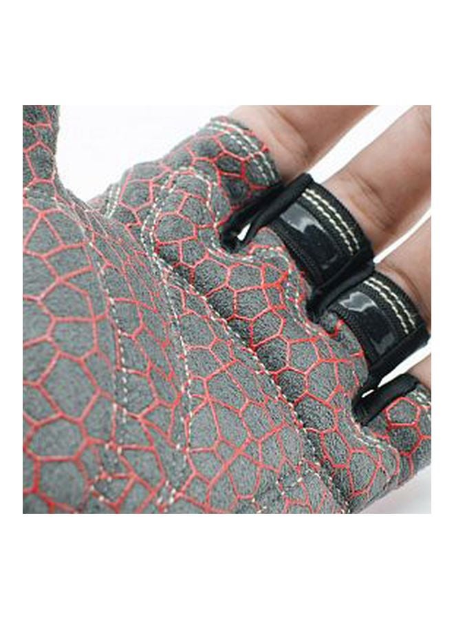 بودون قفاز لرفع الأثقال بتصميم يُغطي نصف الإصبع L - Image 4