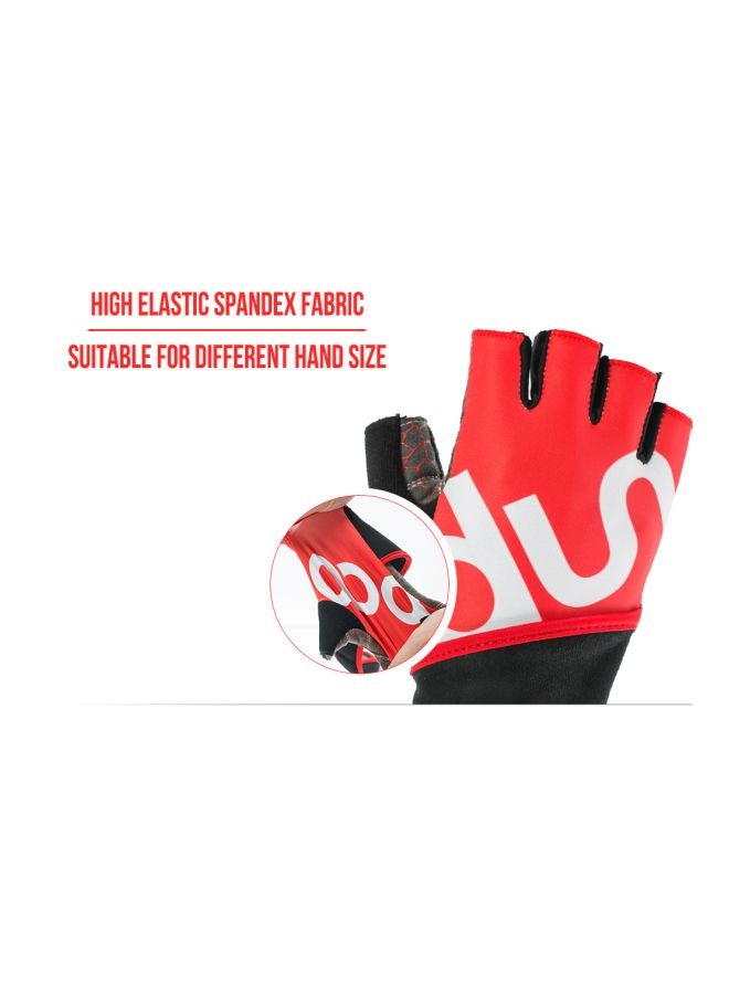 بودون قفاز لرفع الأثقال بتصميم يُغطي نصف الإصبع L - Image 5