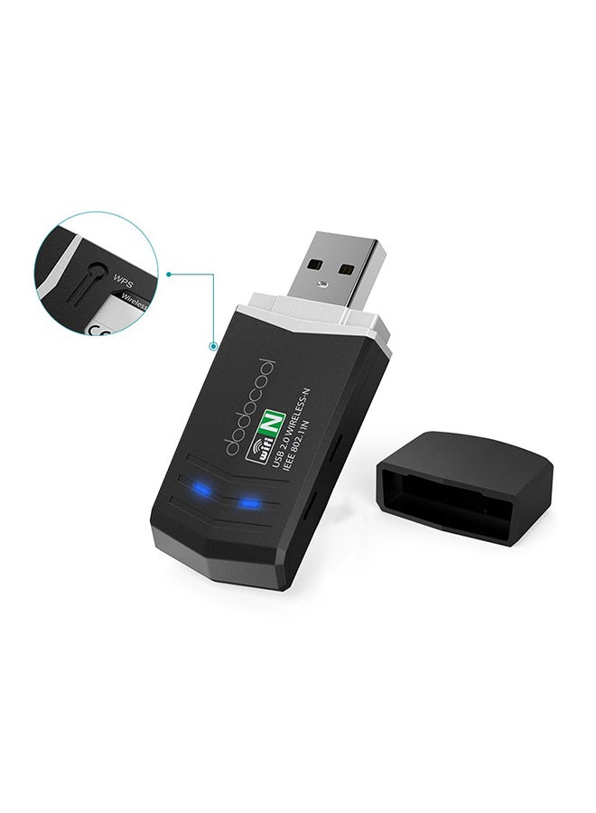 dodocool N300 USB Wi-Fi Dongle 300 Mbps Black - Image 2