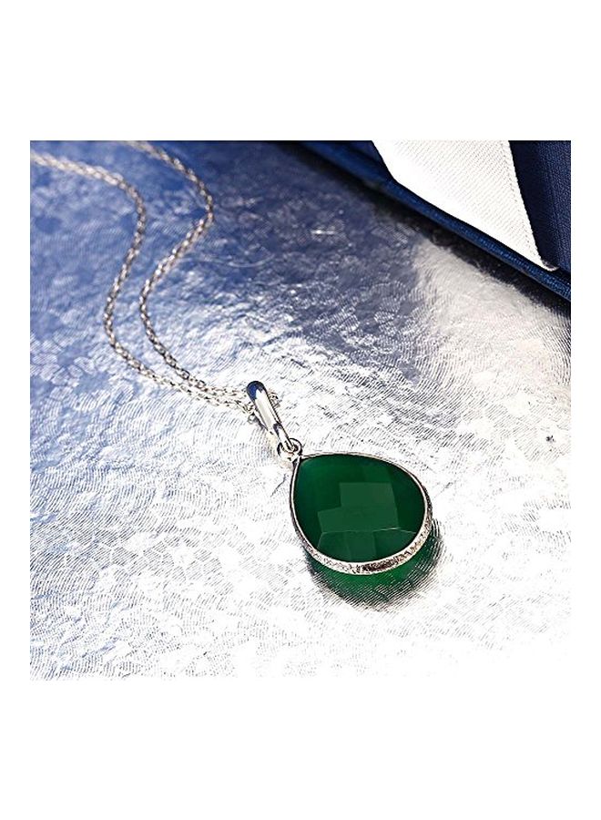 GEM STONE KING 925 Sterling Silver Onyx Studded Pendant Necklace - Image 3