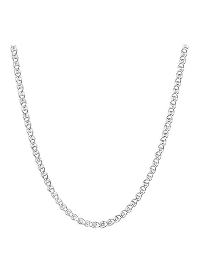 Amberta 925 Sterling Silver Heart Chain Necklace - Image 1