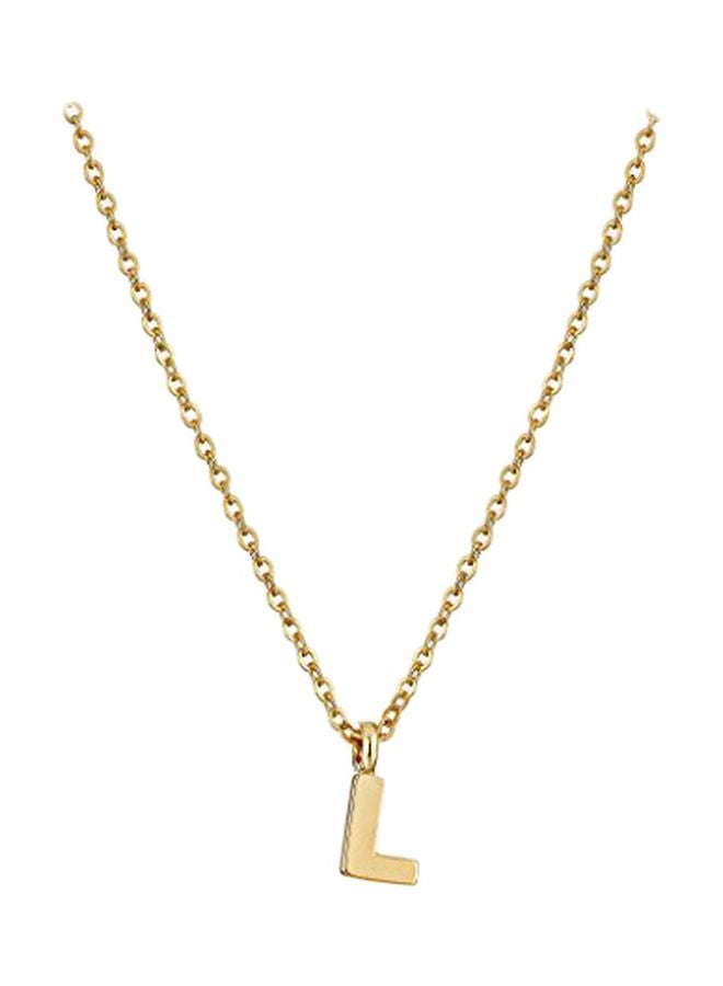1928 Jewelry 14 Karat Gold Plated Alloy Initial L Pendant Necklace - Image 1