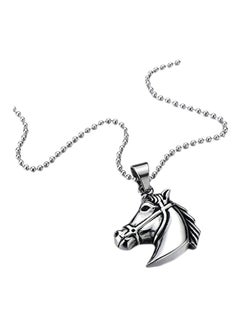 Stainless Steel Horse Trojan Pendant Necklace