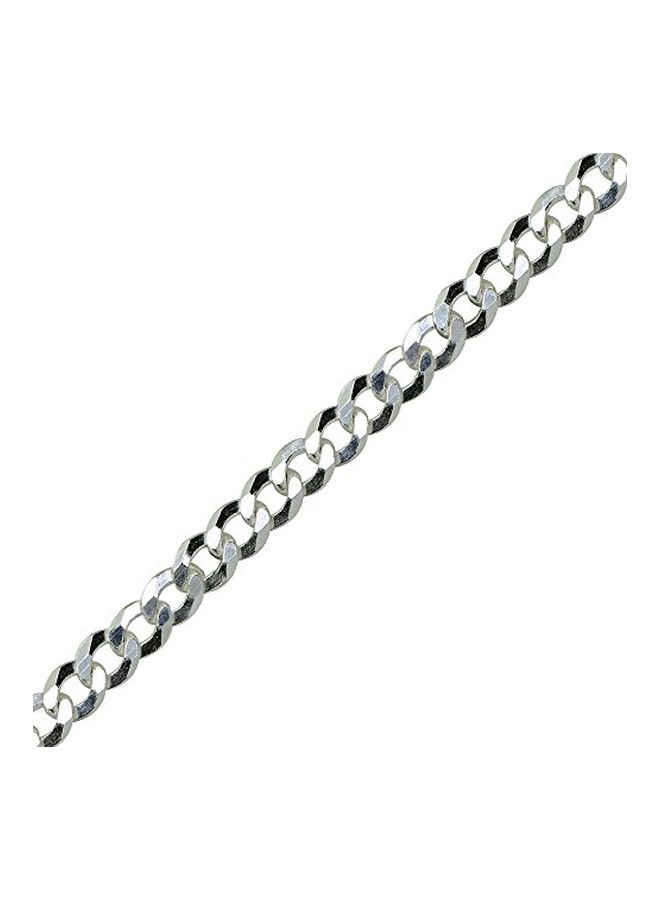 Hoops & Loops - 925 Sterling Silver Diamond-Cut Cuban Curb Link Chain Necklace - Image 1