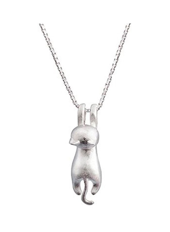 Nuwastone - 925 Sterling Silver Cat Pendant Necklace - Image 1