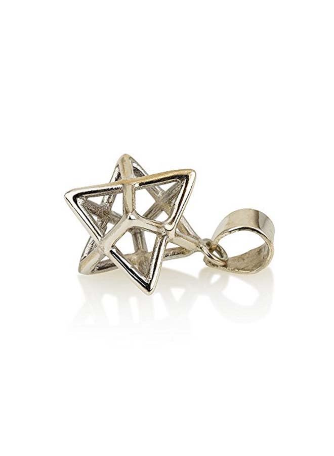 Koral Jewelry - 925 Sterling Silver 3D Star Pendant - Image 1