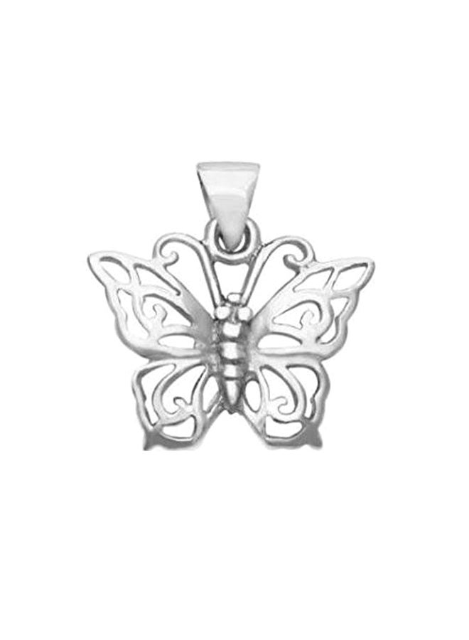 Mimi Silver - 925 Sterling Silver Butterfly Shaped Pendant - Image 1