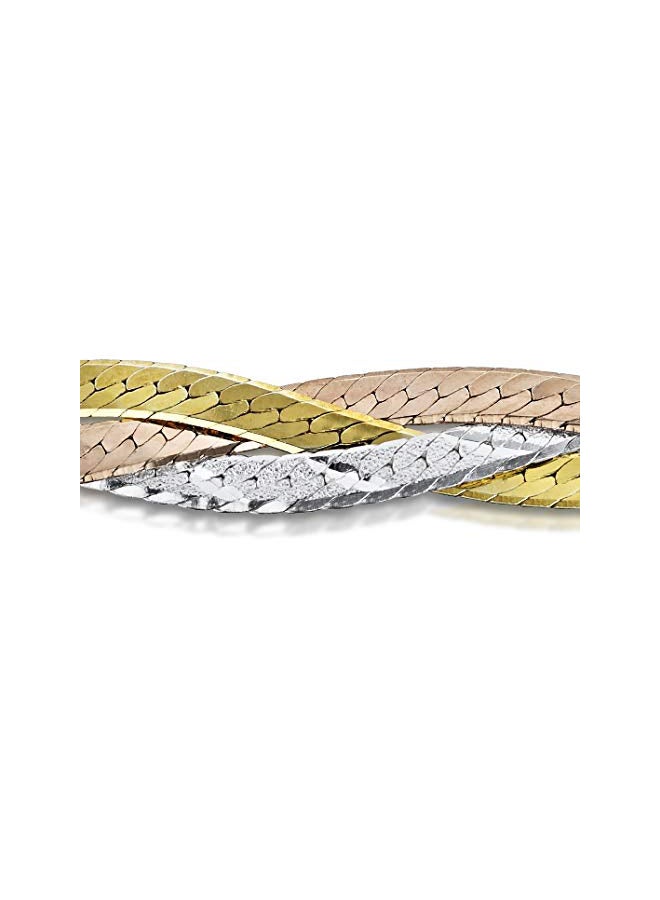 Amberta 925 Sterling 3-Tone Silver Chain Necklace - Image 2