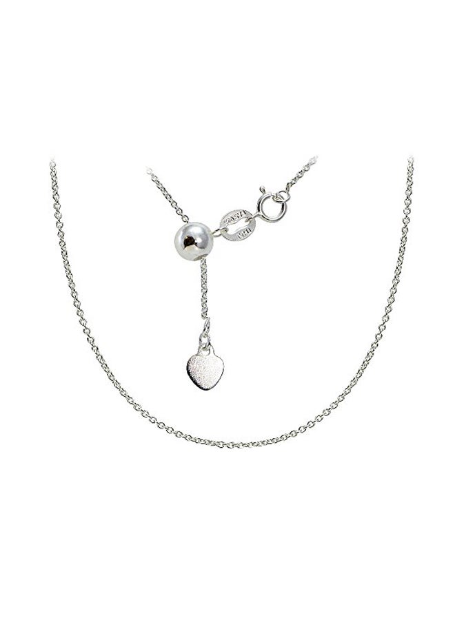 Hoops & Loops - 925 Sterling Silver Adjustable Chain Necklace - Image 1