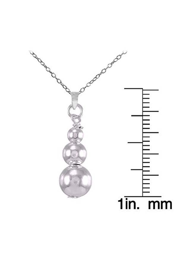 هوبس آند لوبس قلادة بدلاية من الفضة الإسترليني على شكل ثلاث كرات من الخرز - Image 3