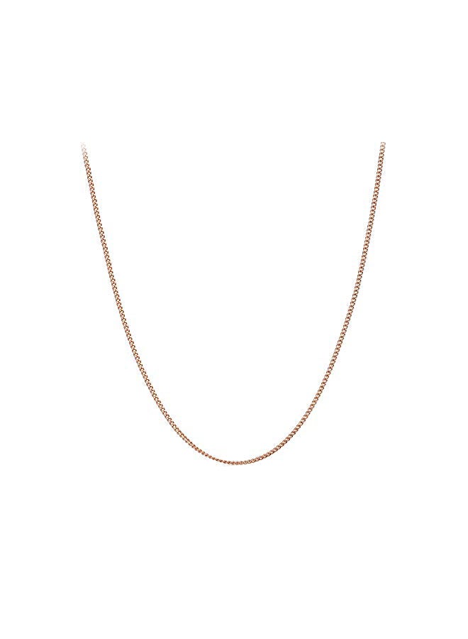 Amberta 14 Karat Rose Gold Plated 925 Sterling Silver Curb Chain Necklace  - Image 1