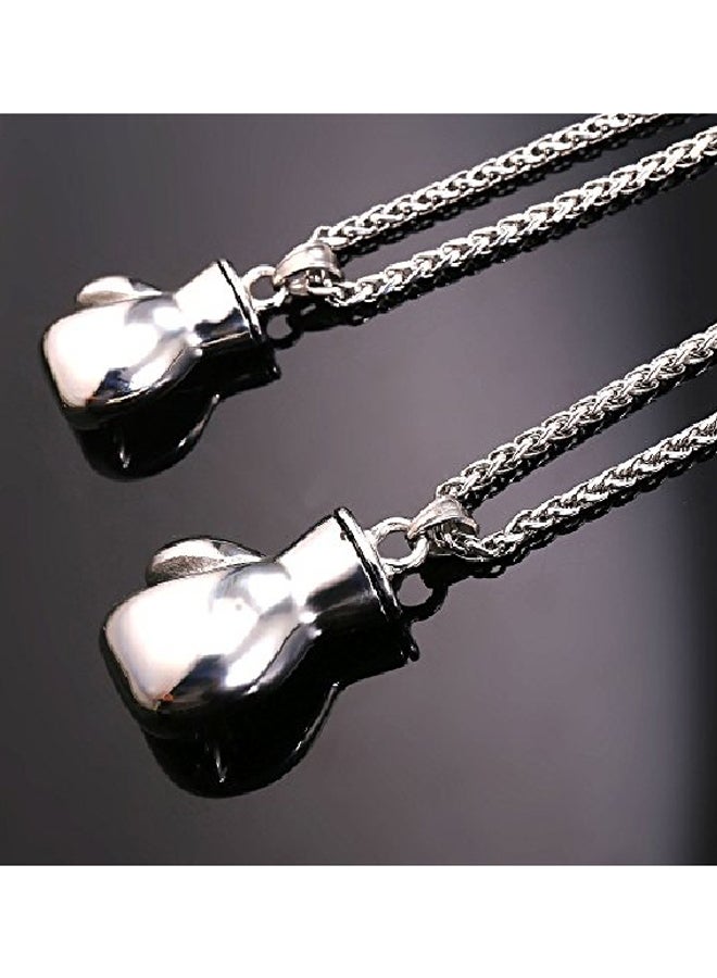 U7 316L Stainless Steel Boxing Glove Pendant Necklace - Image 2