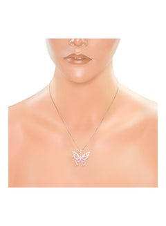 Honolulu Jewelry Company 925 Sterling Silver Filigree Butterfly Pendant Necklace  - Image 3