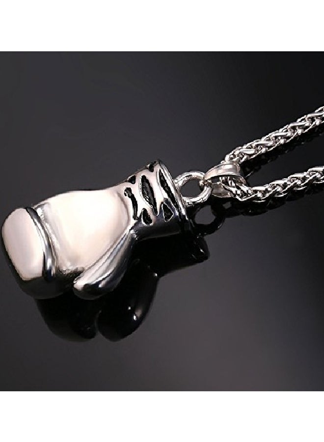 U7 316L Stainless Steel Boxing Glove Pendant Necklace - Image 3