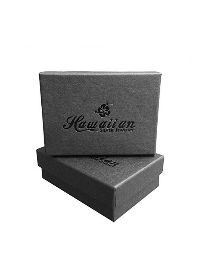 Hawaiian Silver Jewelry - 925 Sterling Silver 14 Karat Gold Plated Cubic Zirconia Studded Pendant Necklace - Image 1