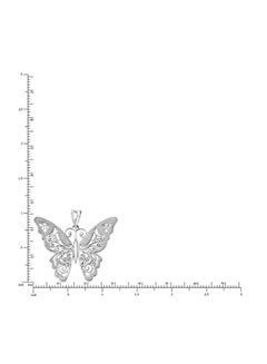 Honolulu Jewelry Company 925 Sterling Silver Filigree Butterfly Pendant Necklace  - Image 2