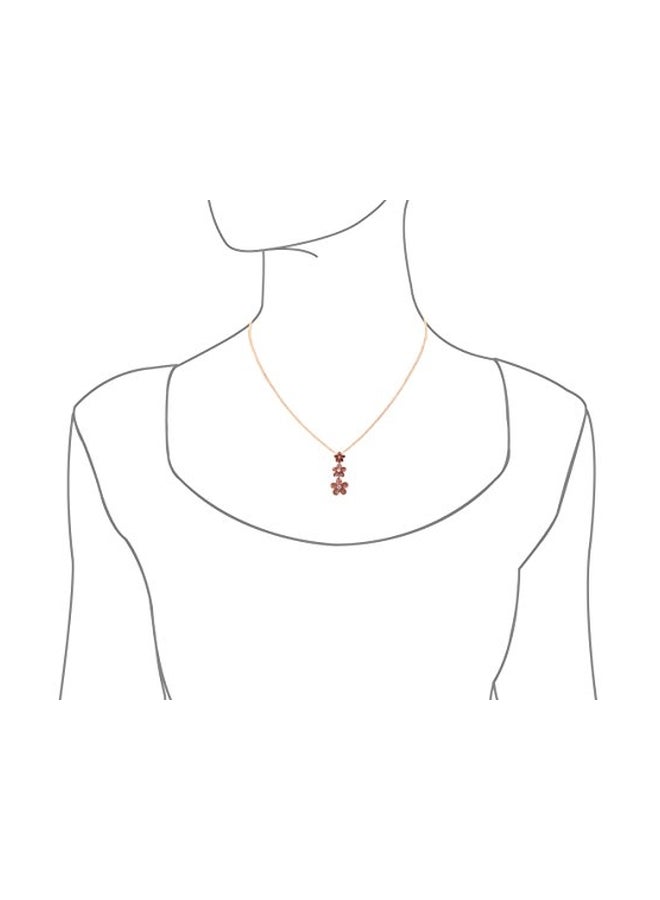 Hawaiian Silver Jewelry - 925 Sterling Silver 14 Karat Gold Plated Cubic Zirconia Studded Pendant Necklace - Image 1