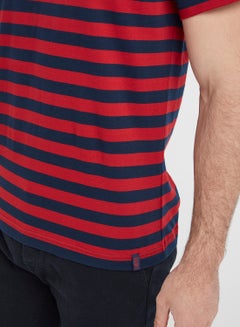 JOCKEY Round Neck T-Shirt Navy / Shanghai Red  - Image 4