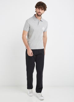 JOCKEY Polo T-Shirt Grey Mélange  - Image 3