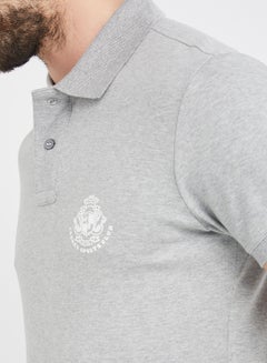 JOCKEY Polo T-Shirt Grey Mélange  - Image 4