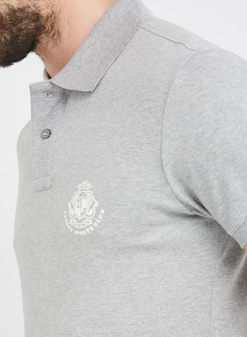 JOCKEY - Polo T-Shirt Grey Mélange - Image 1
