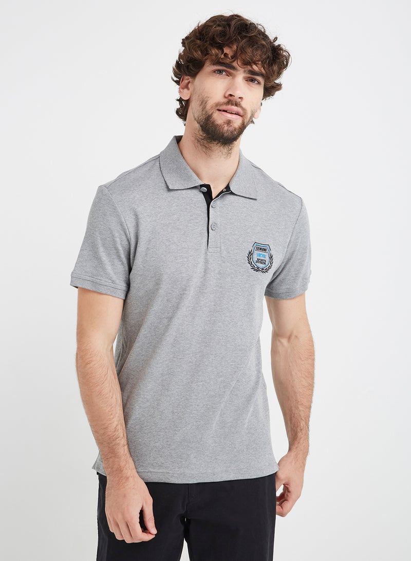 JOCKEY - Polo T-Shirt Grey Mélange - Image 1