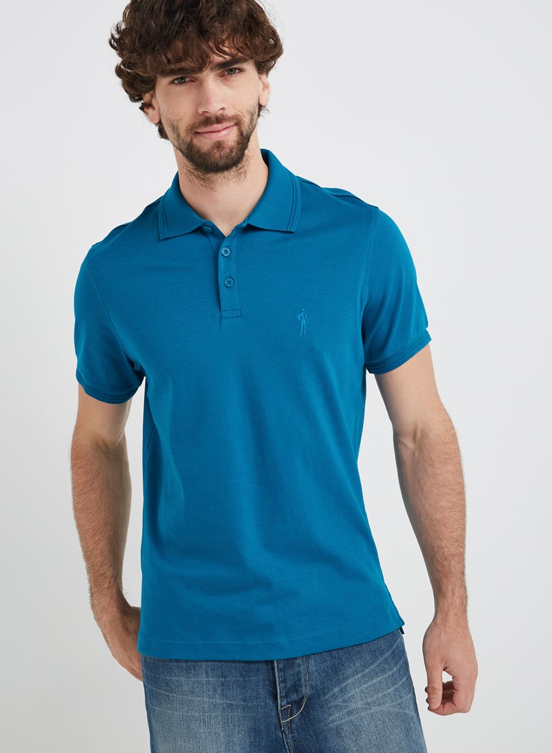 JOCKEY - Polo T-Shirt Teal Blue - Image 1