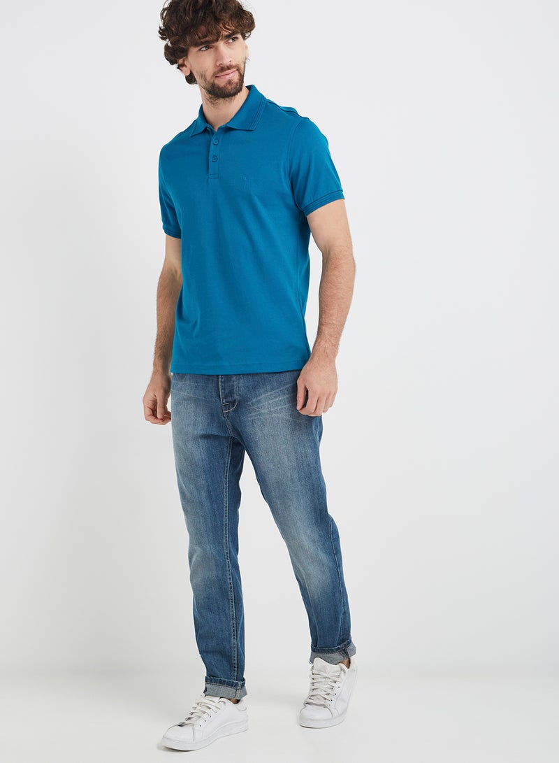 JOCKEY - Polo T-Shirt Teal Blue - Image 1
