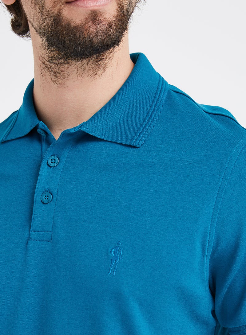 JOCKEY - Polo T-Shirt Teal Blue - Image 1