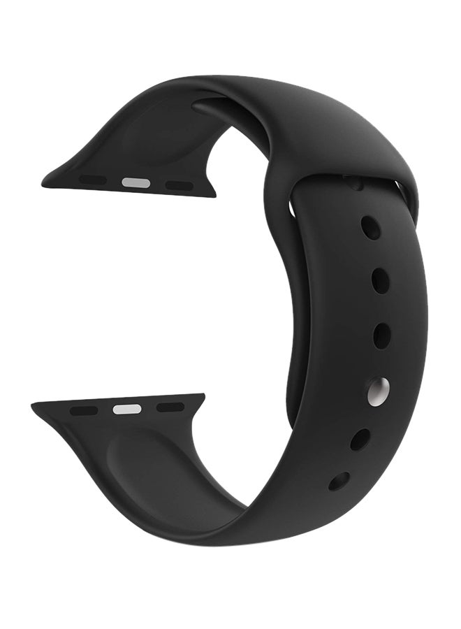 MARGOUN Silicone Rubber Replacement Band With Axle Connectors For Apple Watch 42mm - Image 1