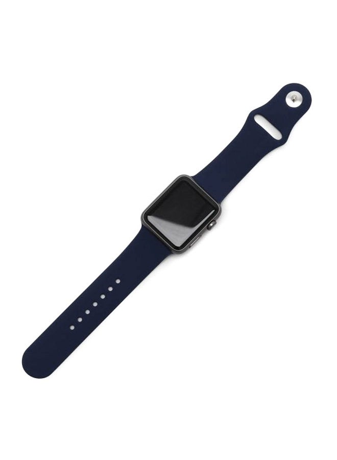 Silicone Rubber Replacement Band With Axle Connectors For Apple Watch 44mm - Image 2