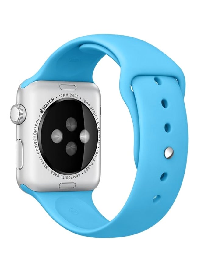 MARGOUN Silicone Rubber Replacement Band With Axle Connectors For Apple Watch 44mm - Image 2