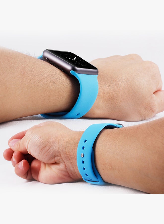 MARGOUN Silicone Rubber Replacement Band With Axle Connectors For Apple Watch 44mm - Image 3