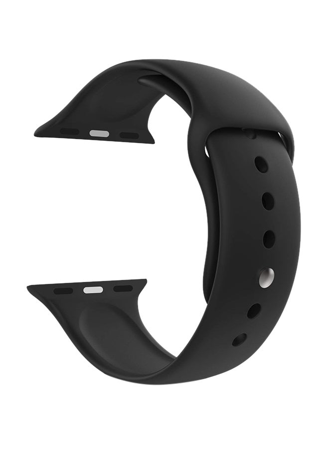 Generic - Silicone Rubber Replacement Band With Axle Connectors For Apple Watch 44mm - Image 1