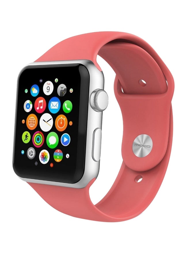 MARGOUN Silicone Rubber Replacement Band With Axle Connectors For Apple Watch 44mm - Image 2