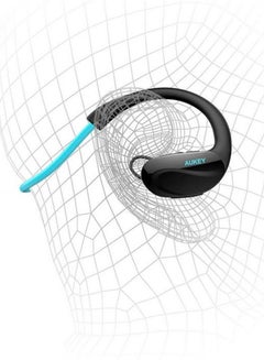 Aukey Bluetooth Headphones, Wireless Sport Headset With Built-In Microphone, 8 Hours Playtime For Mobile Phones - Blue Black/Blue  - Image 4