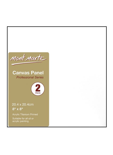 Professional Series Canvas Board,20.4x20.4 cm White