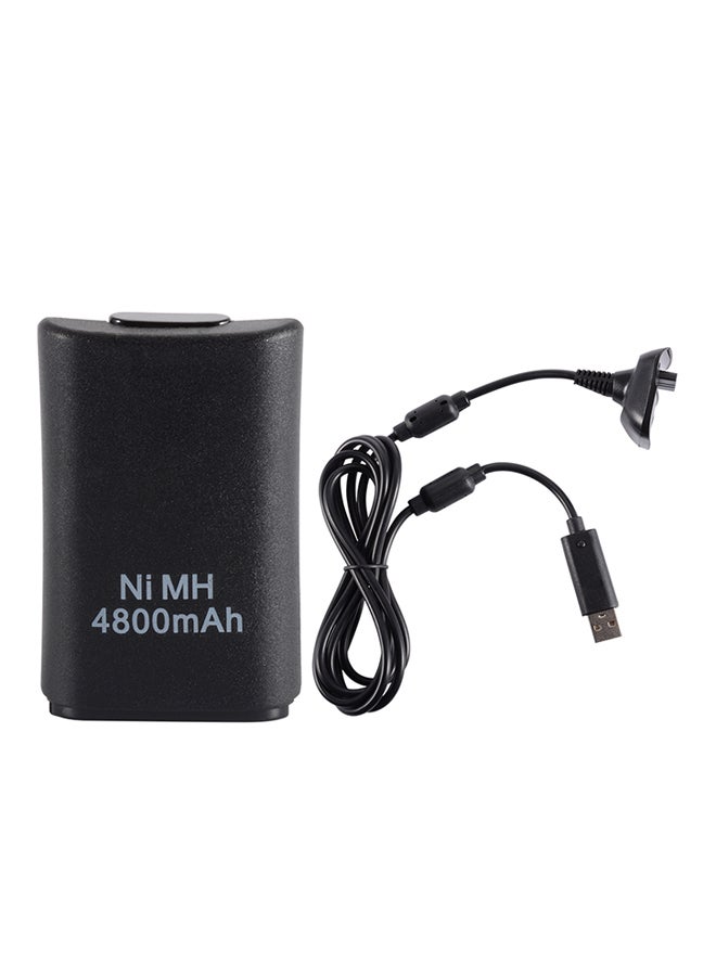 4800Mah Rechargeable Battery Dc Charging Cable For Xbox 360 Wireless Controller - Image 1