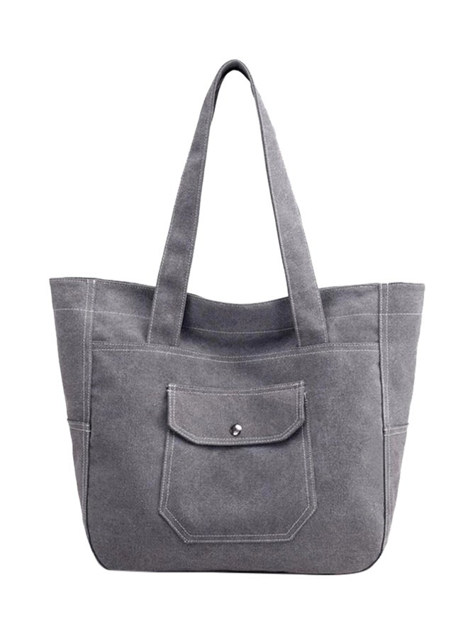 Generic - Zipper Closure Tote Bag Grey - Image 1