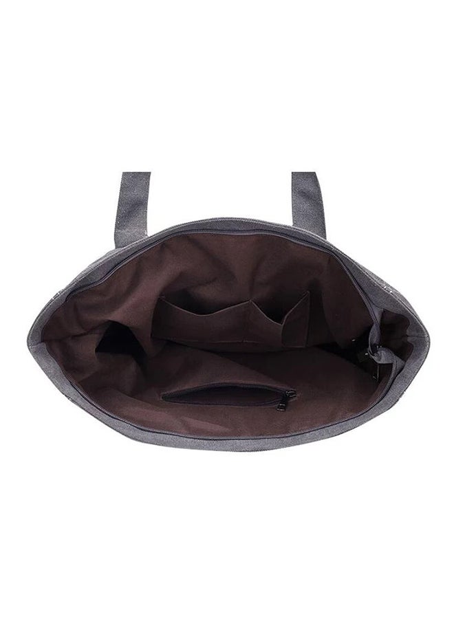 Generic - Zipper Closure Tote Bag Grey - Image 1