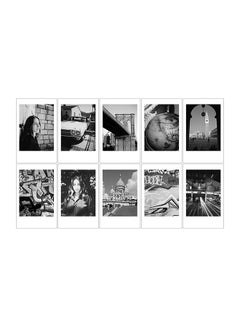 10-Piece Sheets Instax Mini Monochrome Film Set White