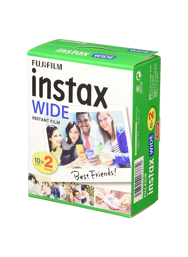 FUJIFILM Instax Wide Instant Film 20 Sheets White  - Image 1