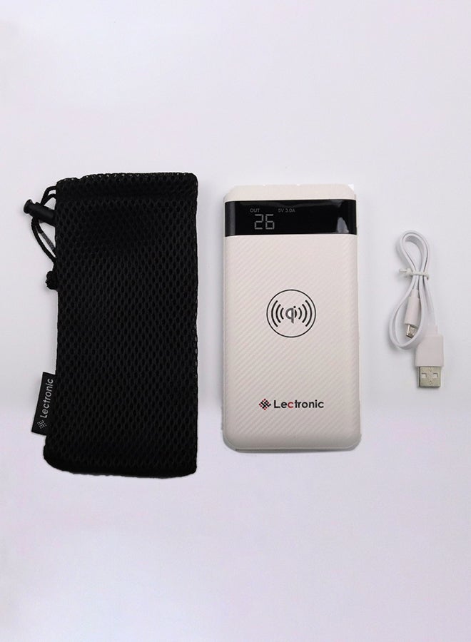 ليكترونيك باور بنك بشحن لاسلكي 10000.0 mAh أبيض - Image 3