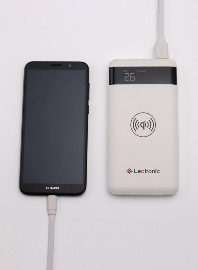 ليكترونيك باور بنك بشحن لاسلكي 10000.0 mAh أبيض - Image 4
