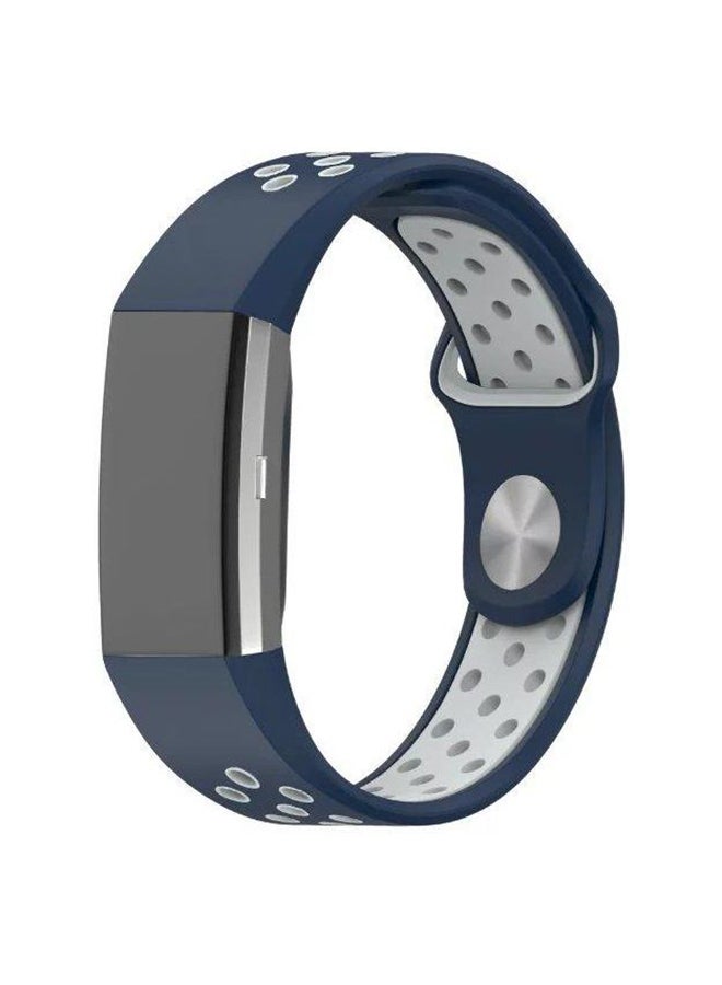 Silicone Strap For Fitbit Charge 2 Watch Sport Blue  - Image 1