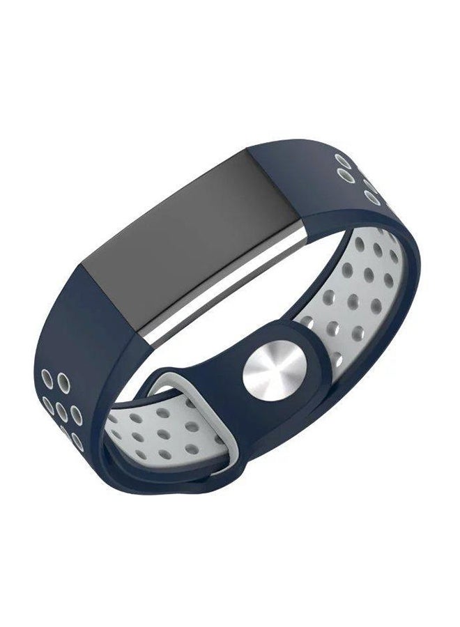 Silicone Strap For Fitbit Charge 2 Watch Sport Blue  - Image 3