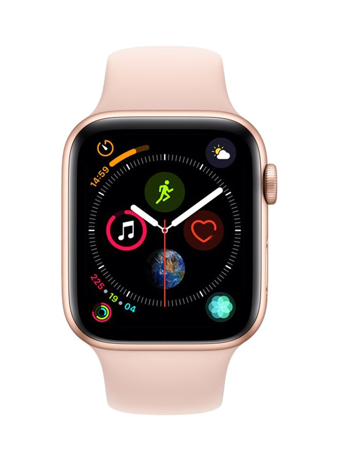 Apple - Watch Series 4 GPS Gold Aluminium Case With Sport Band 44mm Pink Sand - Image 1