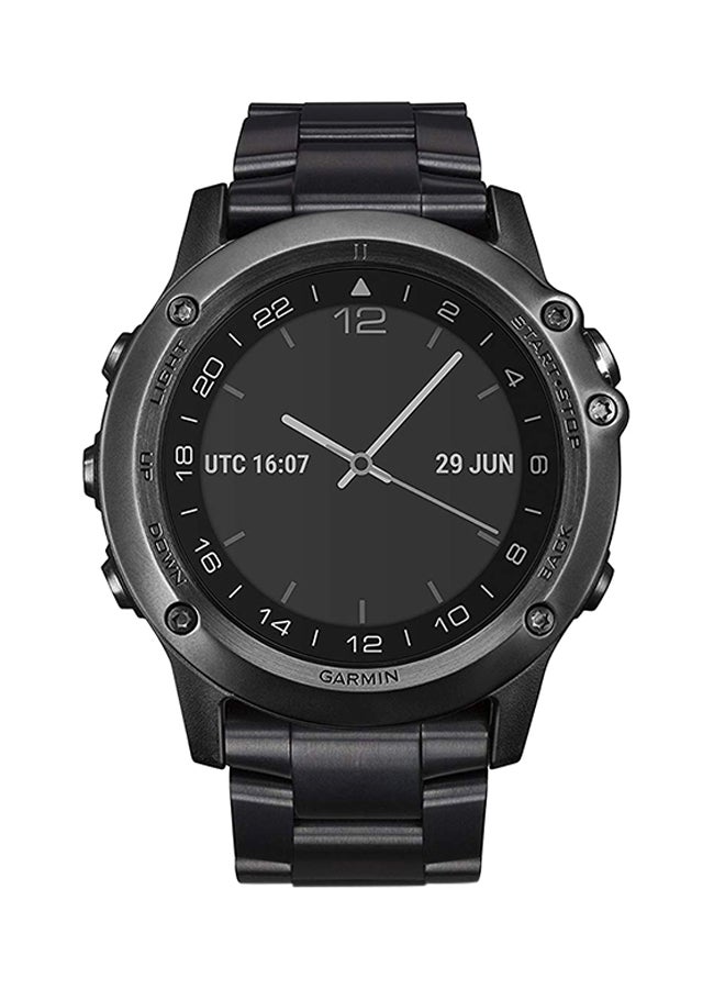GARMIN - D2 Bravo HR Titanium Pilot Aviation GPS Watch with METAR, TAF and Wrist Heart Rate Monitor Black - Image 1