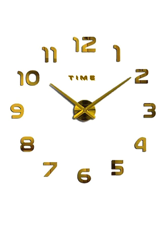 Generic DIY 3D Numeral Wall Clock Gold 80x120cmcentimeter  - Image 1